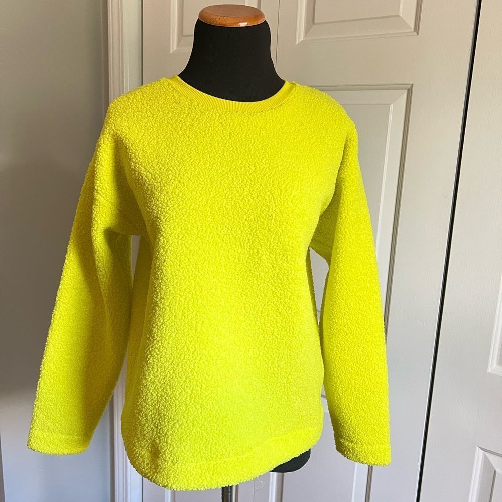 Cozy Lime Sherpa Sweatshirt - Picture 6 of 10